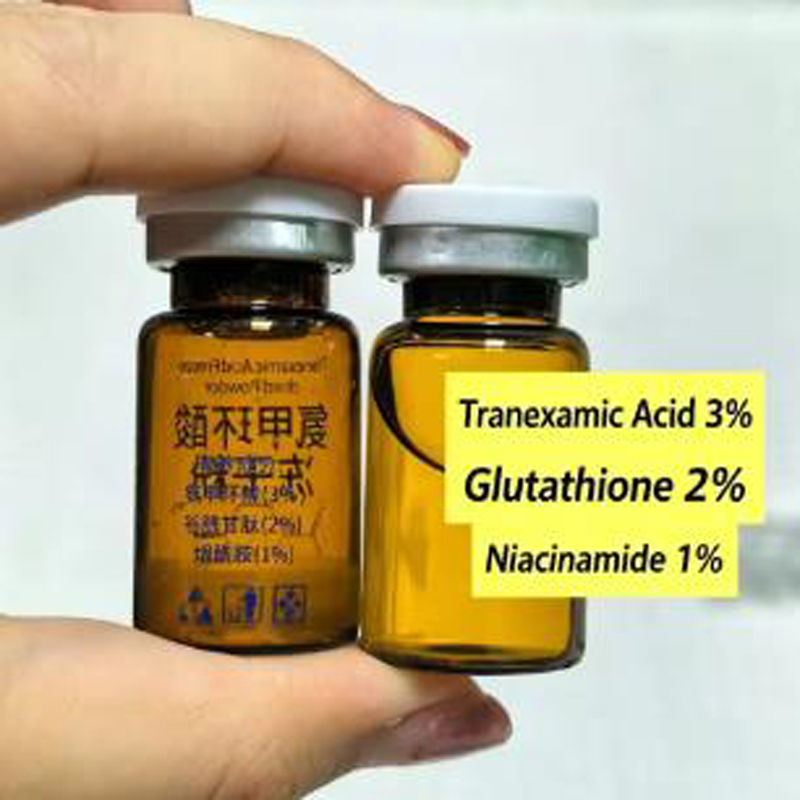 Tranexamic Acid Serum - เซรั่มกรดทราเนซามิกและกลูตาไธโอนเปปไทด์ 2/5/10 คู่ – บำรุงผิวหน้าให้กระจ่างใส ลดจุดด่างดำ