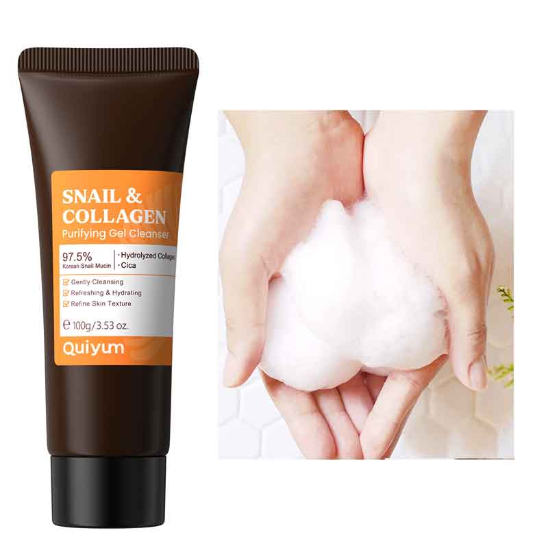 Snail Cream Gel - โฟมล้างหน้าคอลลาเจนจากหอยทาก ทำความสะอาดอย่างอ่อนโยน ขจัดสิ่งสกปรก ลดสิว ควบคุมความมัน ขจัดเซลล์ผิวที่ตายแล้ว