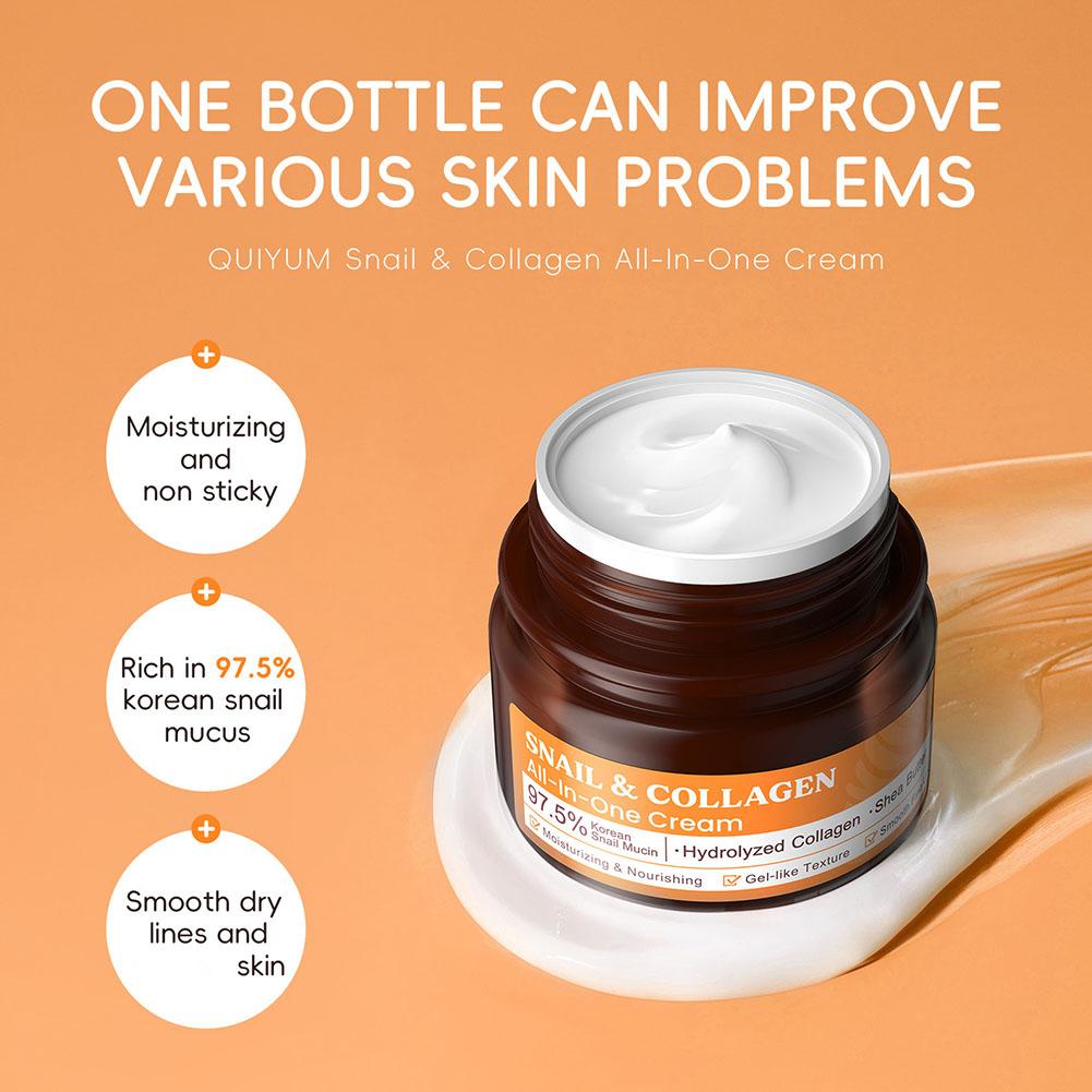 Snail Cream Gel - ชุดผลิตภัณฑ์ดูแลผิวหน้าคิวยูม สเนล แอนด์ คอลลาเจน - เอสเซนส์มัลติเอฟเฟกต์